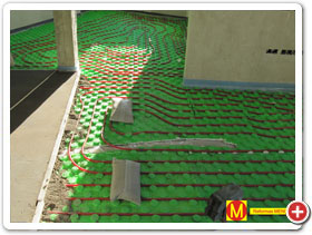 Instalación de suelo radiante.