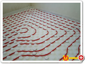 Instalación de suelo radiante.